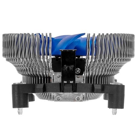 Кулер для процессора Crown CM-90 v2 серебристый/синий, 90 мм, алюминий, 2000 об/мин, 20 дБ, 3 pin, 95 Вт, 57 мм