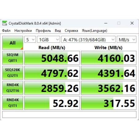 Накопитель SSD Crucial P310 500GB PCIe Gen4 NVMe 2280 M.2 SSD CT500P310SSD8