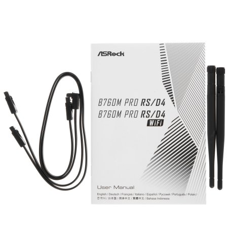 Материнская плата ASRock B760M Pro RS, Micro-ATX, LGA 1700, Intel B760, 4xDDR5, 4xSATA, 3xM.2, 1xPCI-E 5.0 x16, 1xPCI-E 3.0 x4, 1xHDMI, 1xDP, 1x 2.5Gb LAN, 3xUSB 3.2 Gen 1, 2xUSB 2.0, 3x3.5 мм, 7.1, ATX