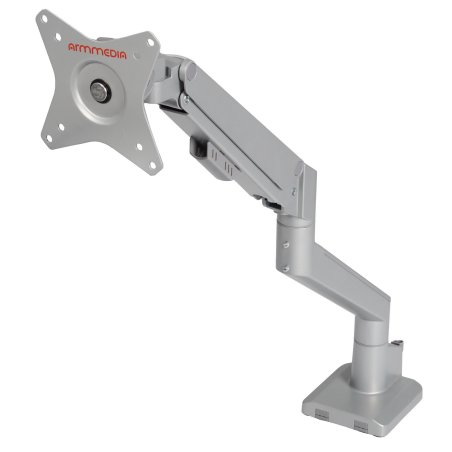 Кронштейн Arm media LCD-T35 серебристый, 6 шт/уп. Кр. алюм. настол. для мон.17"-34", max 9 кг, 6 ст св., нак. ±45°, пов. ±180°, от стола 495 мм, max VESA 100x100 мм.