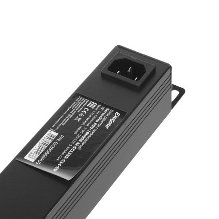 Блок розеток горизонтальный ExeGate ServerPro PDU-19H008 Al-5C135S-C14-SW, 19", 1U, Алюминий, 5 IEC 320 C13, 5 Schuko, С14, выкл. с подсветкой, черный