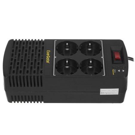 Стабилизатор ExeGate Power AD5000-1000 (1000VA/500W, диапазон 150...280В, 4 евророзетки)