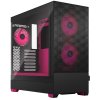 Компьютерный корпус без блока питания Fractal Design Pop Air RGb Magenta Core TG Clear Tint, Midi-Tower, 3x120мм RGb, 2xUSB-A 3.2 ATX, mATX, mITX черный/магента