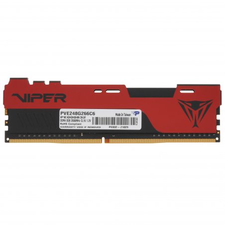 Оперативная память Patriot Viper Elite II, DDR4, 8GB (1x8 GB), 2666 MHz, CL16, DIMM, радиатор, красный