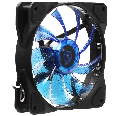 Вентилятор для корпуса Digma DFAN-LED-BLUE черный, 120 мм, 1200 об/мин, 23 дБ, 4 pin