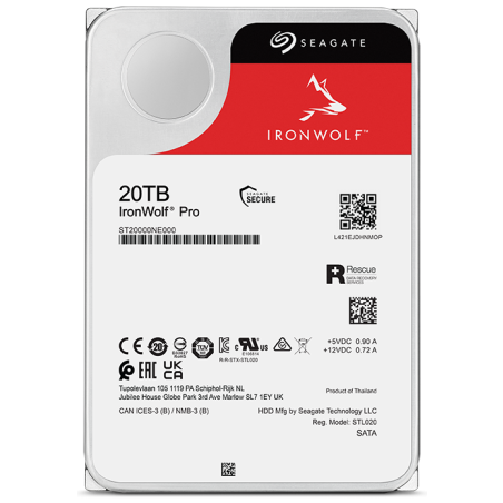 Жесткий диск Seagate SATA-III 20Tb ST20000NT001 Ironwolf Pro 512E (7200rpm) 256Mb 3.5"