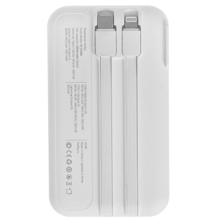 Портативный аккумулятор Perfeo (PF_E1632) - 10000 mah, белый