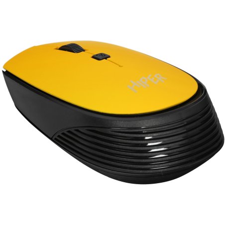 Мышь беспроводная HIPER HOMW-085 желтый, 1600 dpi, радиоканал, USB, кнопки - 4