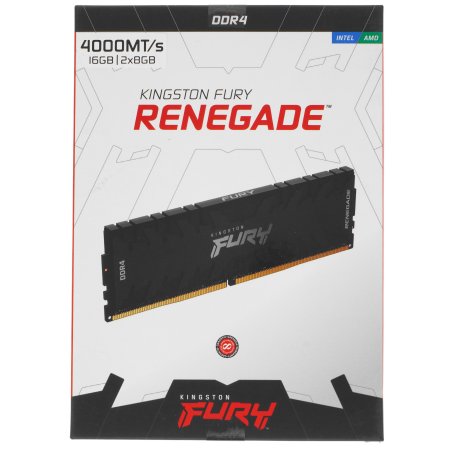 Оперативная память Kingston Fury Renegade RGB, DDR5, 24GB (1x24 GB), 7200 MHz, CL38, радиатор, RGB, серебристый
