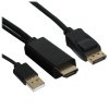 Кабель-переходник HDMI(M) +USB---> DP(M) 4K*60Hz 1.8M, VCOM
