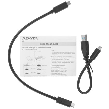Внешний SSD ADATA Elite SE880, 2TB, USB 3.2 Gen 2x2 Type-C, R/W 2000/2000, серый
