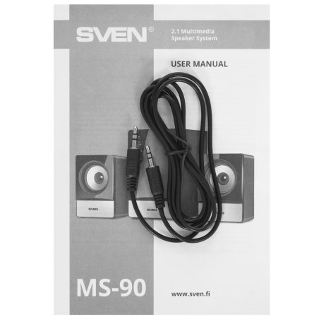 Акустическая система SVEN MS-90 черный (2x2.5W+ сабвуфер 5W, дерево)
