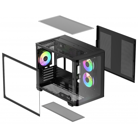 Компьютерный корпус Ocypus Iota C50 BK Curve ARGB Digital mATX без БП (Iota-C50-BKD300CD-GL)