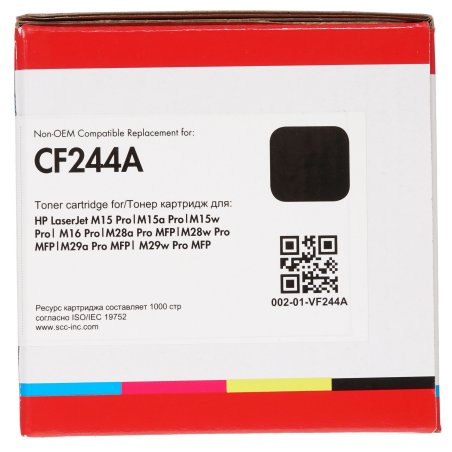 Картридж лазерный HP 44A CF244A черный для HP LJ Pro MFP M28a (1000стр.)