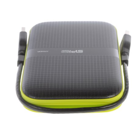 Внешний HDD 2.5" Silicon Power Armor A60, 1TB, USB 3.2 Gen 1 Type-A, 5400 rpm, черно-лаймовый