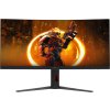 Монитор 34" AOC CU34G4 VA 3440x1440, 180 Гц, 0.5 мс, 21:9, 300 кд/м², HDMI 2.0, DP 1.4, 3.5 Jack, HDR10, FreeSync Premium, Adaptive-Sync, изогнутый экран (1500R), черный/красный