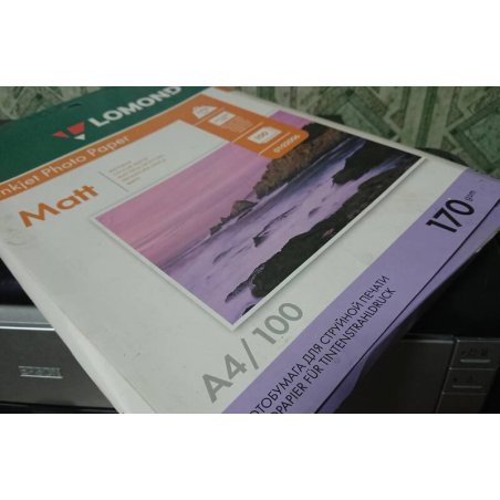 Фотобумага Lomond 0102006 A4/170г/м2/100л./белый матовое/матовое для струйной печати