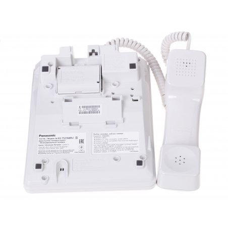 Телефон проводной Panasonic KX-TS2368RUW белый 2 линии, конференц-связь, спикер., 30 номеров памяти, ЖКД, Flash, часы