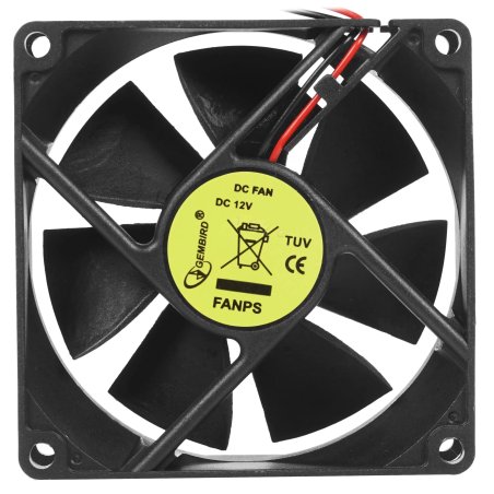 Вентилятор для корпуса Gembird FANPS черный, 80 мм, 2600 об/мин, 27 дБ, 2 pin