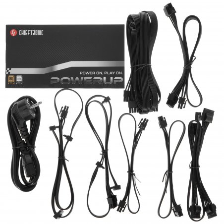 Блок питания Chieftec CHIEFTRONIC PowerUp GPX-550FC (ATX 2.3, 550W, 80 PLUS GOLD, Active PFC, 120мм fan, Full Cable Management, LLC design) Retail