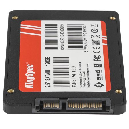 Накопитель SSD KingSpec P4-120, 120Gb, SATA III, 2.5", R/W 500/500