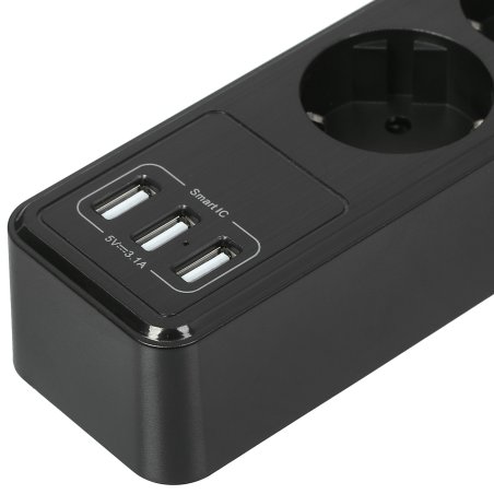 Сетевой фильтр QUMO Power Bar 5SP4U (P-0005), черный