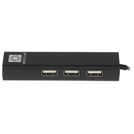 Кабель-адаптер 5bites UA2-45-06BKUSB2.0 / 3*USB2.0 / RJ45 100MB / черный