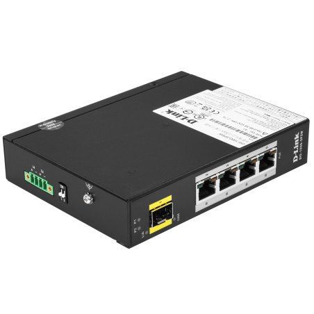 Коммутатор D-Link DIS-100G-5PSW/A1A Промышленный неуправляемый коммутатор с 4 портами 10/100/1000Base-T, 1 портом 1000Base-X SFP, функцией энергосбере
