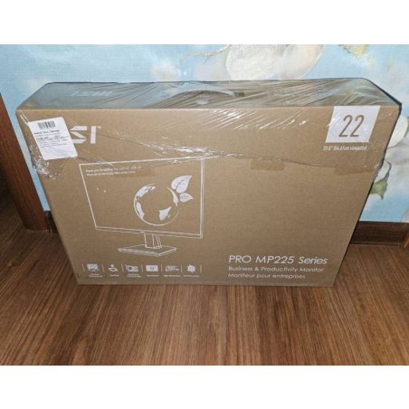 Монитор 21.45" MSI Pro MP225V VA 1920x1080, 100 Гц, 1 мс, 16:9, 300 кд/м², HDMI 1.4, VGA, 3.5 Jack, Adaptive-Sync, черный