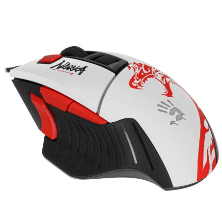 Мышь проводная A4Tech Bloody W95 Max Naraka белый/рисунок, оптическая, 12000 dpi, USB, кнопки - 6