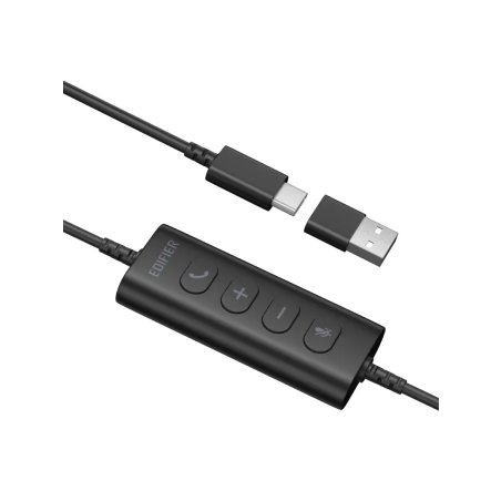 Гарнитура накладные Edifier CC100 1.5м черный проводные оголовье