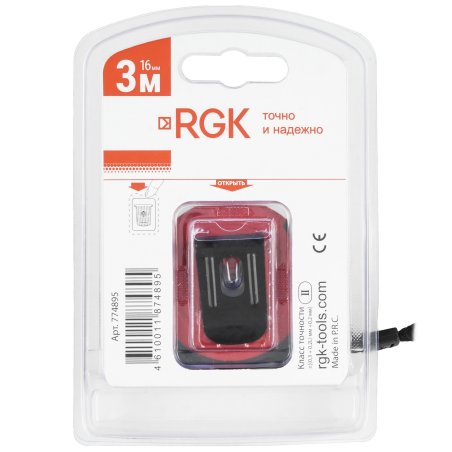Рулетка RGK R3 длина 3м, класс точности II