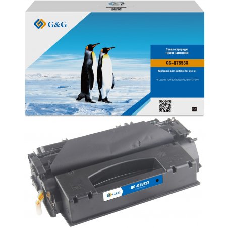 Картридж лазерный G&G GG-Q7553X черный (7000стр.) для HP LJ P2010/P2014/P2015/M2727nf MFP