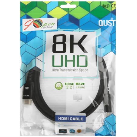 Кабель iOpen HDMI 19M/M,ver. 2.1 8KX60Hz (Econom) оплетка 2m <ACG859B-2.0>