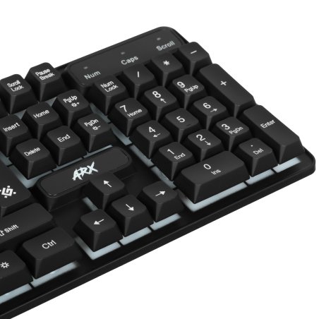 Клавиатура проводная Defender Arx GK-196L RU, USB, черный