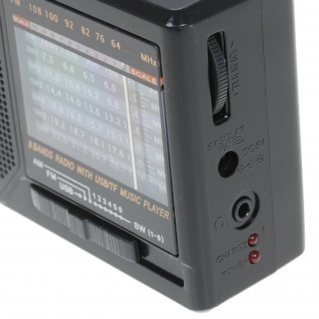 Радиоприемник портативный Hyundai H-PSR140 черный USB microSD