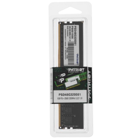 Оперативная память Patriot Signature, DDR4, 8Gb (1x8 Gb), 3200 MHz, CL22, DIMM