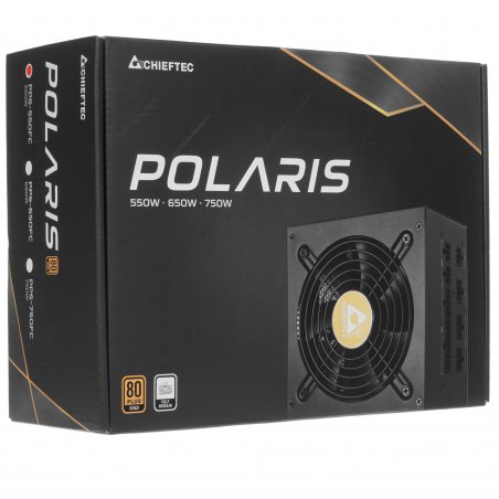 Блок питания Chieftec Polaris PPS-550FC (ATX 2.4, 550W, 80 PLUS GOLD, Active PFC, 120мм fan, Full Cable Management) Retail