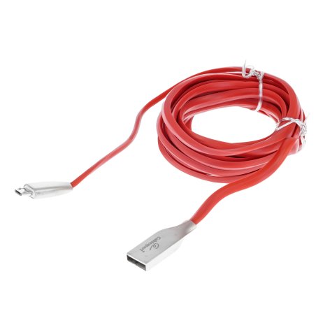 Кабель USB2.0 Cablexpert CC-G-mUSB01R-3M, AM/microB, серия Gold, длина 3м, красный, блистер