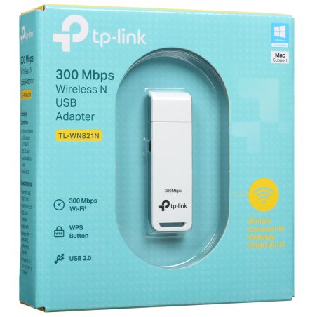 Сетевой адаптер TP-Link TL-WN821N Беспроводной USB адаптер 300Мбит/с стандарта N