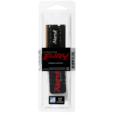 Оперативная память Kingston Fury Impact, DDR4, 8Gb (1x8Gb), 3200MHz, CL20, SO-DIMM
