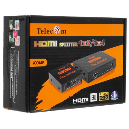 Разветвитель Telecom HDMI 1=>2 4k@30 HZ <TTS7000>
