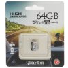 Флеш карта microSD 64Gb Kingston microSDНC Class 10 A1 UHS-I Endurance 95R/30W Card Only