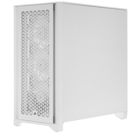 Компьютерный корпус без блока питания Corsair iCUE 4000D RGb Airflow, Midi-Tower, TG, 3x120мм RGb, 1xUSB-A 3.2, 1xUSB 3.2 Type-C, E-ATX, ATX, mATX, mITX белый