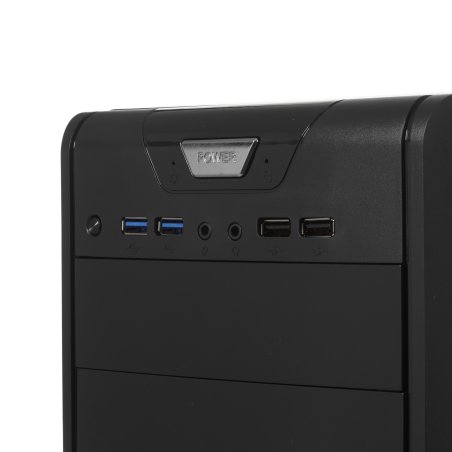 Компьютерный корпус Miditower ExeGate CP-603UB Black, ATX, (CP450W, 80мм), 2*USB+2*USB 3.0, Audio, замок блокировки кнопки питания
