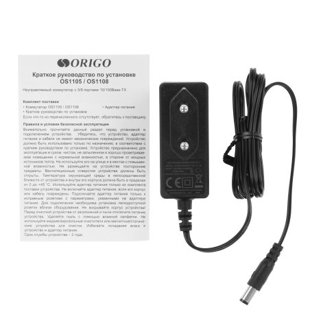 Неуправляемый 8-портовый коммутатор ORIGO OS1108/A1A 100 Мбит/с