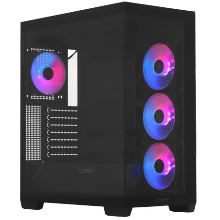 Компьютерный корпус Gigabyte Gb-C500P ST черный без БП ATX 3x120мм 6x140мм 2xUSB 3.0 1xUSB3.1 audio bott PSU