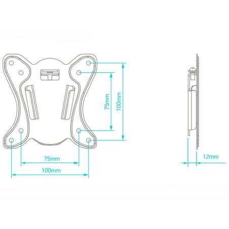 Кронштейн ONKRON NN31 для телевизора 10"-32" фиксированный, черный