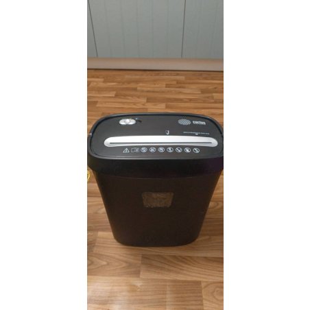 Шредер Cactus CS-SH-P4 черный (секр.P-4) фрагменты 8лист. 15лтр. скрепки скобы пл.карты