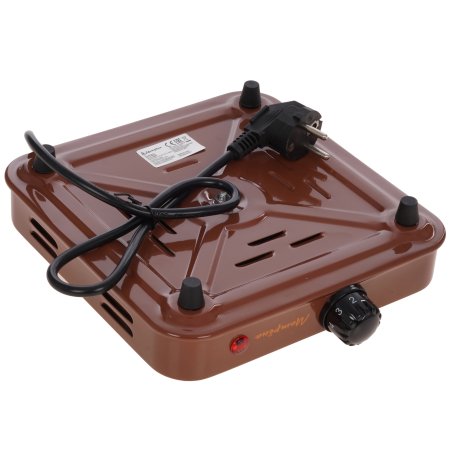 Плита настольная электрическая Матрена МА-061, коричневый, блин